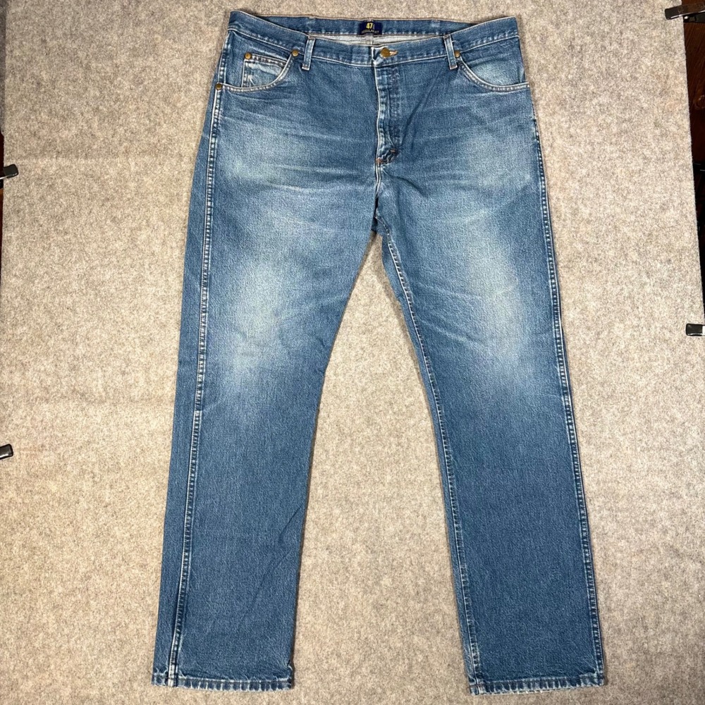 Wrangler Jeans Mens 40x34 Blue 47MWZ Regular Fit Cowboy Cut Denim Straight Leg
